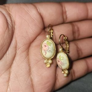 Antique floral earrings